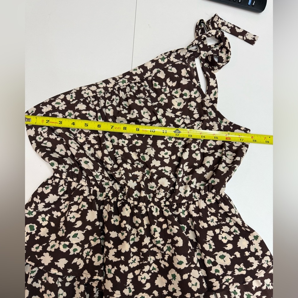 Pretty Garden Floral One-Shoulder Summer Dress size M - Picture 4 of 9